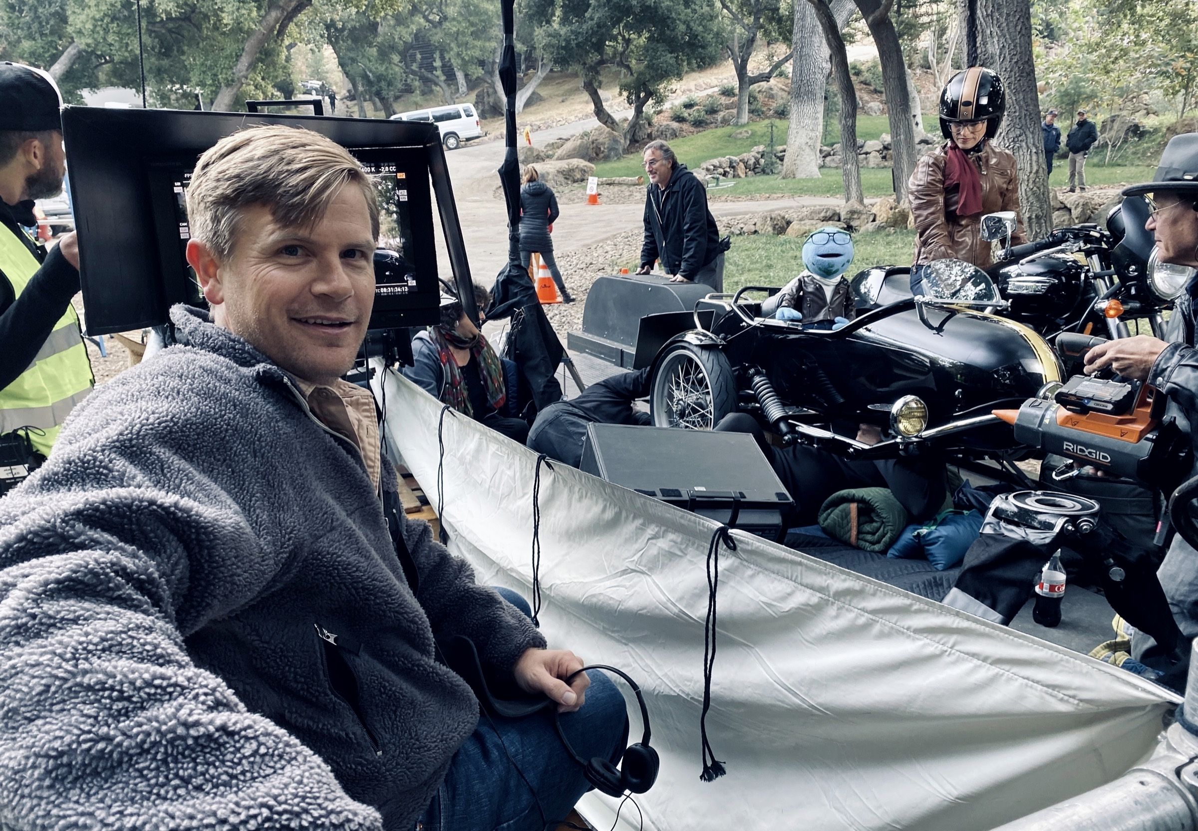 Toben Seymour on set during location scout